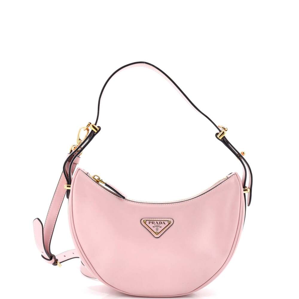 Prada Arque Half Moon Hobo Leather #234353P24B